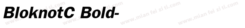 BloknotC Bold字体转换